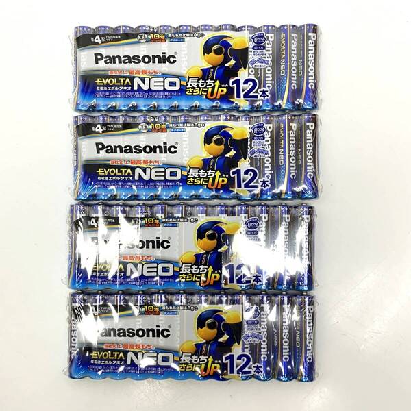 志)新品 送料無料★パナソニック エボルタネオ 単4形 アルカリ乾電池 12本P×4(計48本)大量 まとめ Panasonic EVOLTA NEO 期限2034(I)0511R