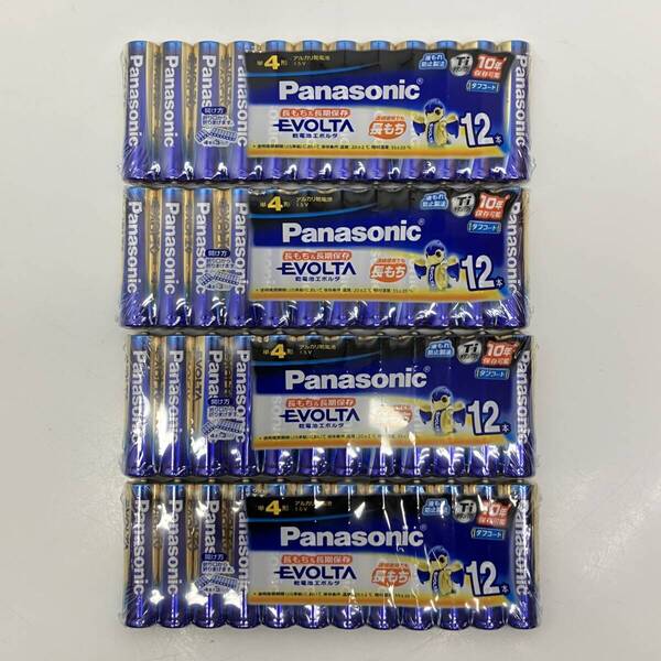 志)新品 送料無料★パナソニック エボルタ 単4形 アルカリ乾電池 12本パック×4(計48本)大量 まとめ Panasonic EVOLTA 期限2032年(I)0511T