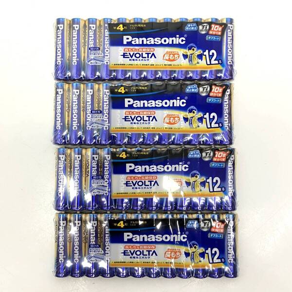 志)新品 送料無料★パナソニック エボルタ 単4形 アルカリ乾電池 12本パック×4(計48本)大量 まとめ Panasonic EVOLTA 期限2032年(I)0511U