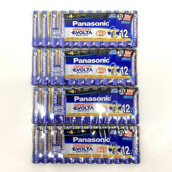 志)新品 送料無料★パナソニック エボルタ 単4形 アルカリ乾電池 12本パック×4(計48本)大量 まとめ Panasonic EVOLTA 期限2032年(I)0511X