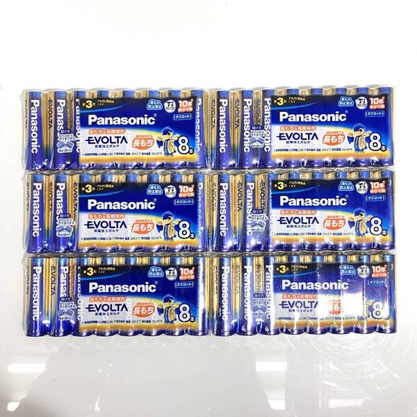 志)新品 送料無料★パナソニック エボルタ 単3形 アルカリ乾電池 8本パック×6(計48本)大量 まとめ Panasonic 期限2032年(I)0511Y