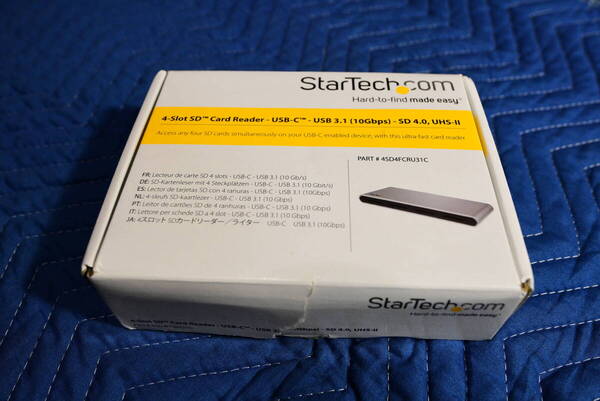 StarTech.com スターテック USB Type-C SDカードリーダー 4スロット USB 3.1 10Gbps UHS-II SD、SDHC、SDXC USB-C4SD4FCRU31C