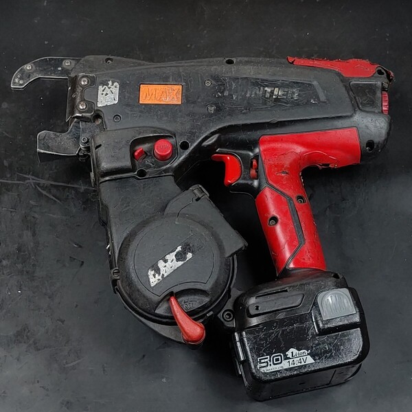 中古品 マックス MAX 14.4V 鉄筋結束機 ツインタイア RB-440T 動作確認済 5.0Ahバッテリ付 コードレス 充電式 リバータイア