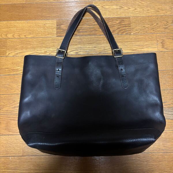 vasco-LEATHER TRAVEL TOTE BAG - LARGE ブラック トートバッグ レザー トート バッグ ショルダー 黒 本革 肩掛け 大容量