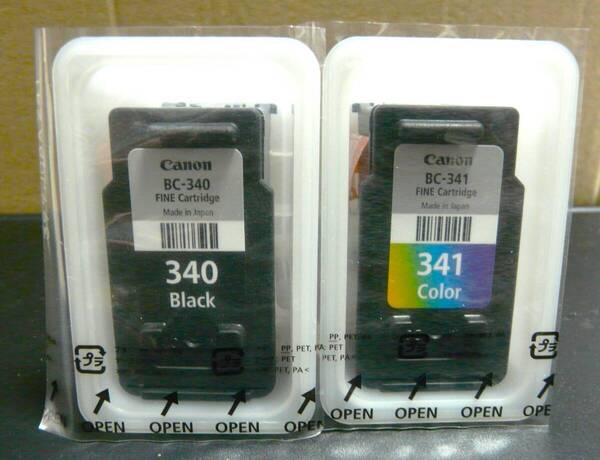 送料無料 CANON キャノン純正インクカートリッジ BC-340 BC-341 カラー/ブラック 2個セット