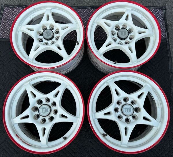 Weds H&R J.T.M 14×6J+35 PCD100 4H 中古4本セット 当時物 JDM 国産軽量ホイール ウェッズスポーツ