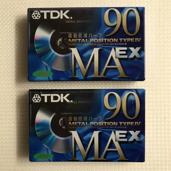 【新品未開封】2本セット TDK メタルポジションテープ カセットテープ 90分 振動低減ハーフ MAEX-90