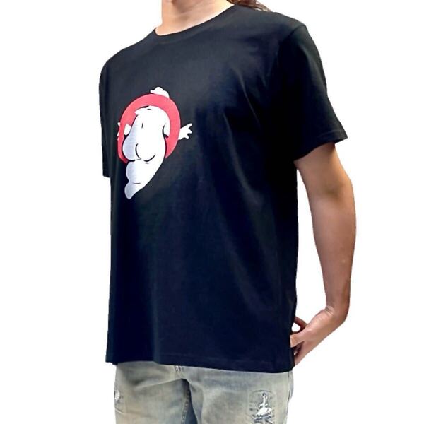新品 ゴーストバスターズ NO GHOST ノーゴースト ムービー ロゴ コミカル おばけ お尻 後ろ姿 80年代 映画 Tシャツ ユニセックス Sサイズ