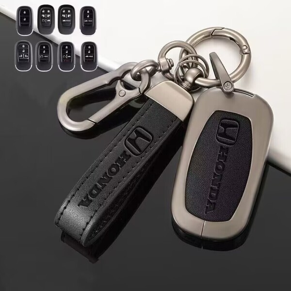 ホンダ キーケース 新型N-BOX ステップワゴン ヴェゼル キーホルダー キーカバー スマートキー レザー 金属メタル シビック ステップワゴン