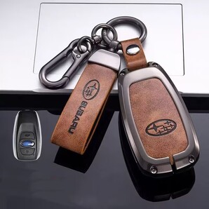 スバル用 キーケース 金属製 レヴォーグ インプレッサ スポーツ G4 WRX フォレスターレガシー B4 アウトバック キー ホルダー
