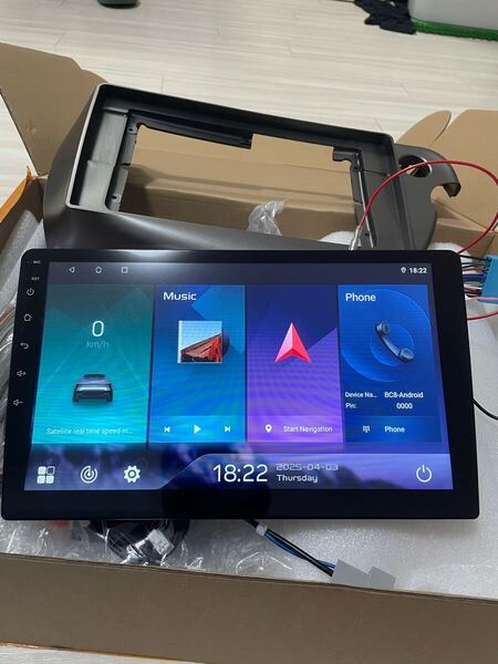 FIT Ge6 android ナビ 4CORE 4RAM 64G バックカメラ付き、フレーム付き autoplay, carplay 対応