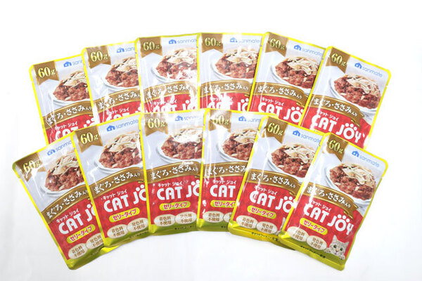 サンメイト キャットジョイ ゼリータイプ まぐろ・ささみ入り60g×12個 赤身多めパウチ