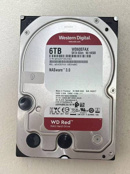 WD RED 6TB 3.5インチ内蔵用 SerialATA HDD WD60EFAX