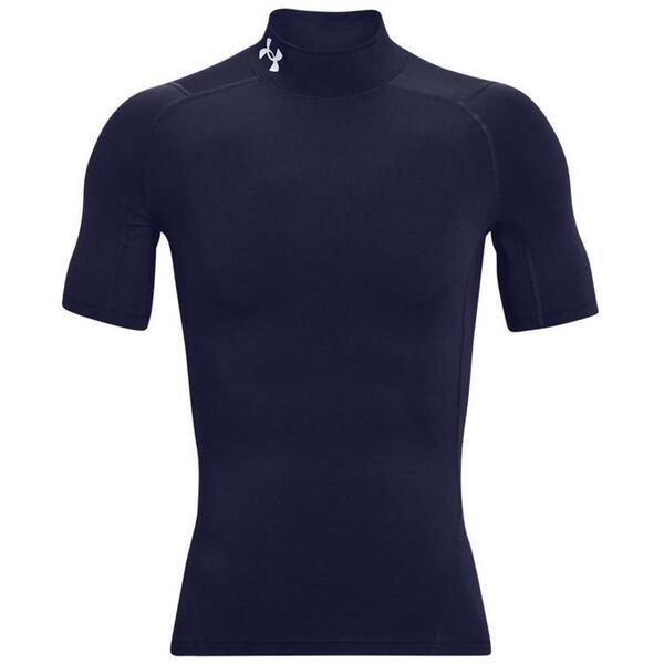 新品♪UNDER ARMOUR/アンダーアーマー ♪ メンズ UAヒートギア コンプレッション モック ショートスリーブ シャツ♪サイズL♪