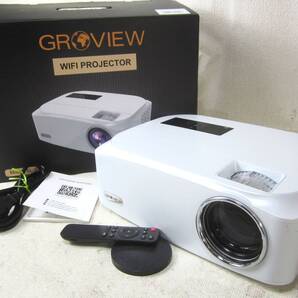 GROVIEW フルHD 4K対応 プロジェクタ BL-89 ミラーリング 音出し 動作OK リモコン 箱付き (5824)