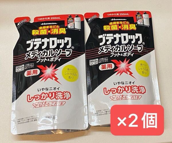 ブテナロックメディカルソープフット&ボディ つめかえ用 250ml 久光製薬 ×2個
