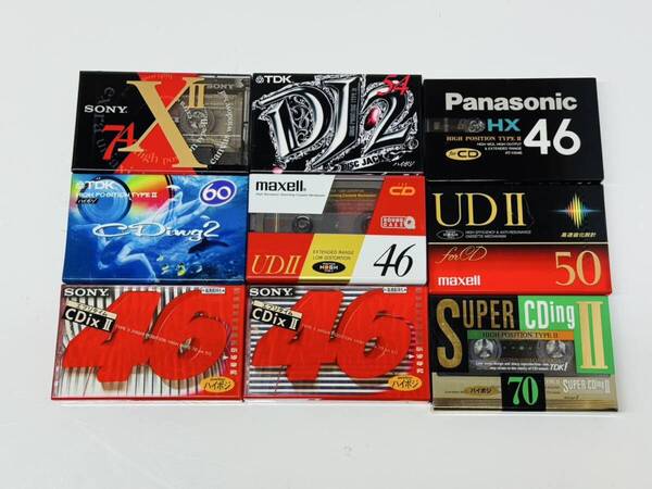 カセットテープ 9本まとめ ハイポジ SONY TDK maxell panasonic 管理番号 05080