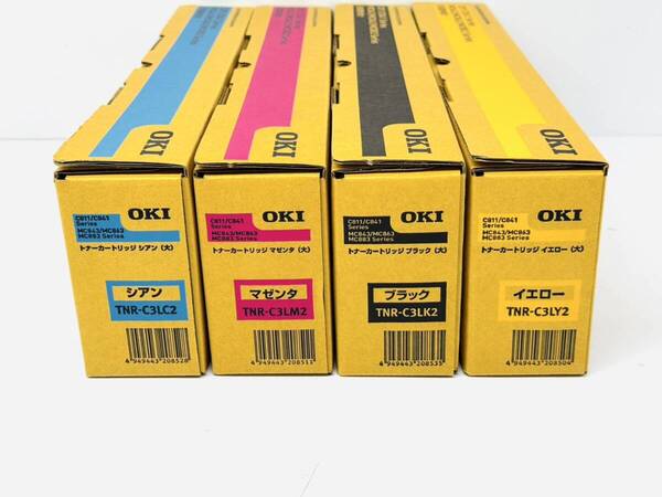 OKI 純正 トナー4色セット TNR-C3LC2/TNR-C3LM2/TNR-C3LY2/TNR-C3LK2 シアン・マゼンタ・イエロー・ブラック 未使用品管理番号 05172