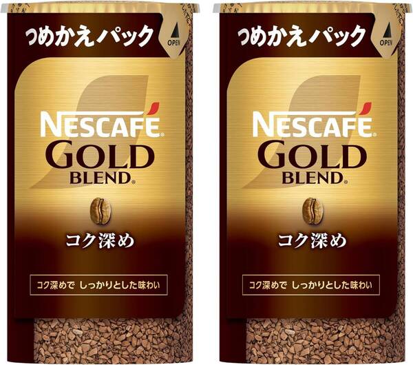 ネスカフェ ゴールドブレンド コク深め エコ&システムパック 95g×2本(95杯分),レギュラー ソリュブル コーヒー,詰め替え用