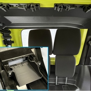 スズキ ジムニー、シエラ(JB64W、JB74W)の全席ヘッドレストホルダー色:黒とETC取付キット(パナソニック指定ETC)のセット品