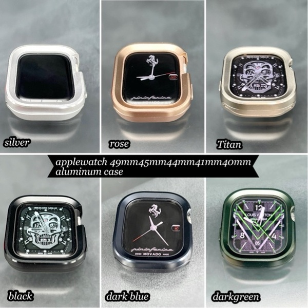 アルミニウム カバー ケース アップルウォッチ ultra AppleWatch 49mm 49ミリ ウルトラ 45mm 44mm 41mm 40mm