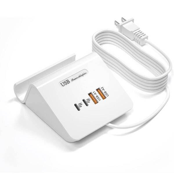 ☆USB急速充電器 4ポート USB C 20W USB A 25W 合計45W スタンド付き 2個セット