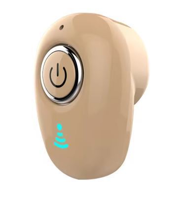 送料無料 未使用品 ベージュ 片耳 ワイヤレス Bluetooth イヤホン ミニ 超小型 ブルートゥース