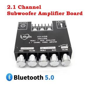 送料無料 DIY KH-K58 Bluetooth 5.0 パワーアンプ 50W×2 100w サブウーファーアンプボード 2.1チャンネル ハイパワー オーディオ