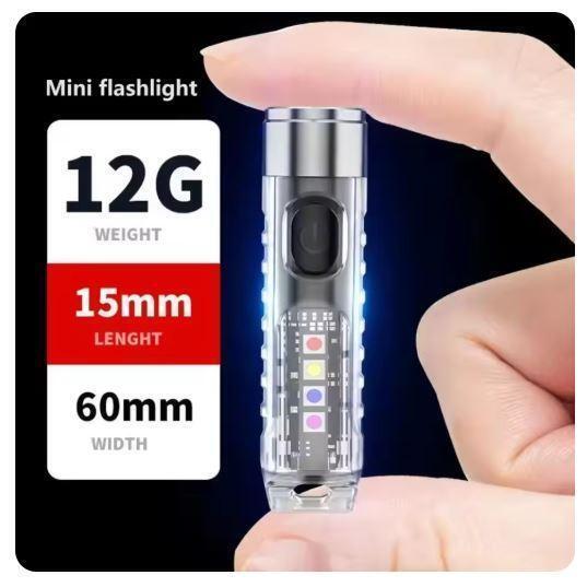 送料無料 未使用品 12G ハンディライト ミニ 懐中電灯 USB-C充電式 キーホルダーライト led 超小型 軍用 強力 防水 フラッシュライト