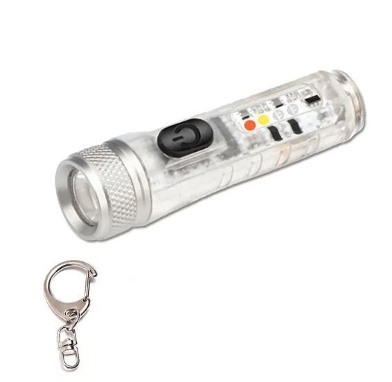 送料無料 未使用品 ハンディライト ミニ 懐中電灯 USB-C充電式 キーホルダーライト led 超小型 軍用 強力 防水 フラッシュライト