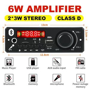 未使用品 DIY MP3 デコーダーボード DC5V 1A 6W アンプ内蔵 Bluetooth 5.0 ブルートゥース 3.5mm tf Aux fm スピーカー f5