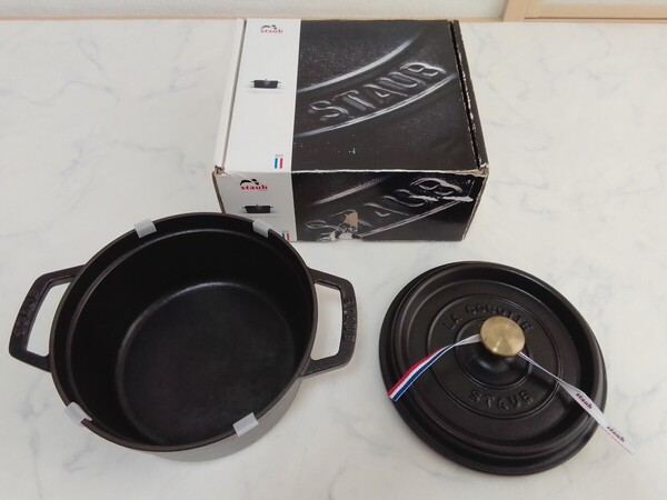 STAUB ストウブ ココットラウンド 20cm ブラック #エ