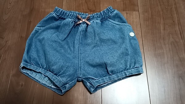 futa futa 120センチ デニム 短パン パンプキン 女の子 ショートパンツ キッズ 子供服 洗い替え