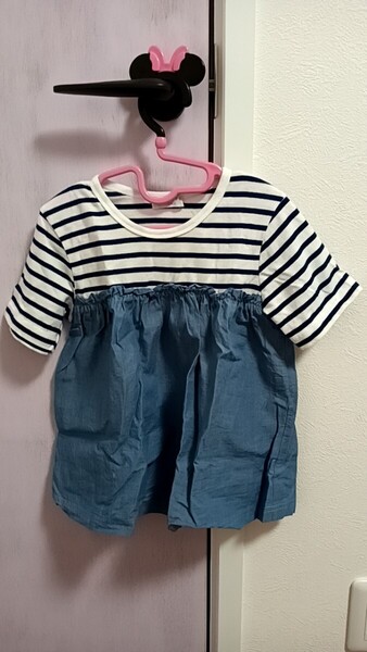 ボーダー 半袖Tシャツ 120センチ 女の子 子供服 かわいい 洗い替え お出かけ