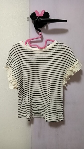 アプレレクール apres ies cours ボーダー 半袖Tシャツ 120センチ 子供服 ふりる かわいい お出かけ 女の子 洗い替え