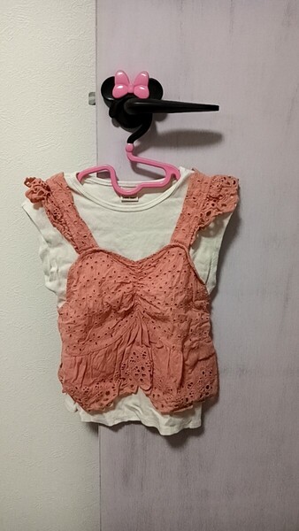 petit main 120センチ トップス フリル レース かわいい キッズ 女の子 お出かけ 子供服