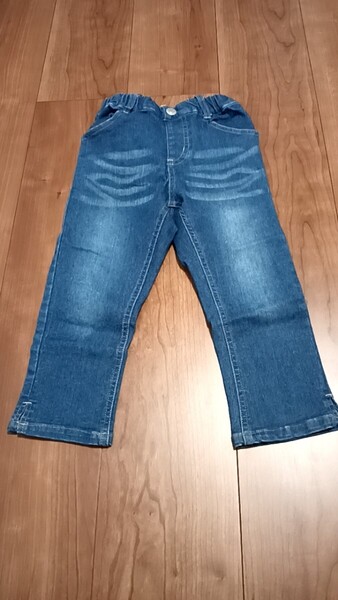 美品 デニムパンツ デニム branshes 120センチ 7分丈 キッズ 子供服 洗い替え お出かけ 女の子