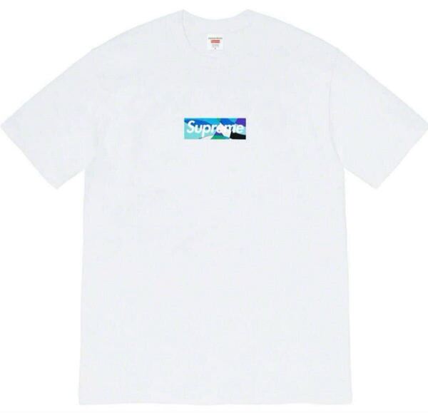 即決 21ss SUPREME EMILIO PUCCI Box Logo Tee WHITE BLUE XL 国内正規 シュプリーム エミリオプッチ ボックスロゴ ホワイト ブルー