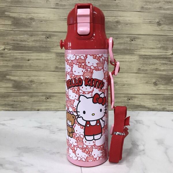 新品! ハローキティ ロック付きワンプッシュダイレクトボトル580ml 水筒 保冷 超軽量! SDC6N