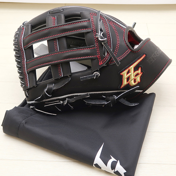 HI-GOLD ハイゴールド 硬式グローブ 心極 外野手用 左投げ ブラック KKG-2308 定価55,000円
