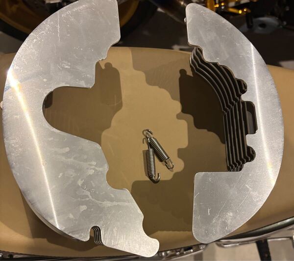 k&e sr400用ビッグフィンキット アルミcnc シルバー 熱対策