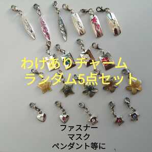 わけあり チャーム ランダム 5点セット 定価1点330円(5点1650円)のチャーム キズ・ヨゴレ・黒ずみ・くすみ等々の難あり品 キーホルダー