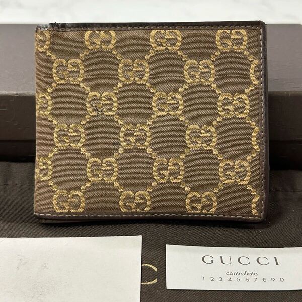 グッチ GUCCI 財布 二つ折り 折り財布 GGキャンバス メンズ