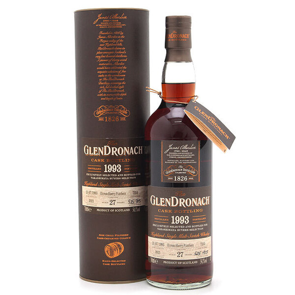 古酒 スコッチ ウイスキー GLENDRONACH グレンドロナック 27年 1993 オロロソシェリーパンチョン 54.1% 700ml 筒付 シングルモルト 洋酒