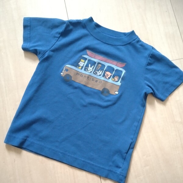 【送料無料】モンベル キッズ Tシャツ 半袖 ブルー mont-bell 100