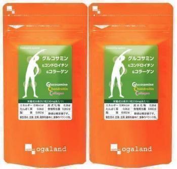 グルコサミン&コンドロイチン&コラーゲン 約6ヵ月分(270粒×2袋) オーガランド 送料無