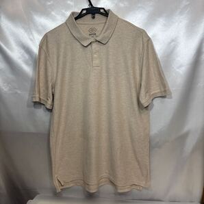 139♪セントジョンズベイ ST JOHN'S BAY ポロシャツ半袖ブランドメンズコットン★アイボリーUS-Lサイズ(使用感XL-2XLサイズ)