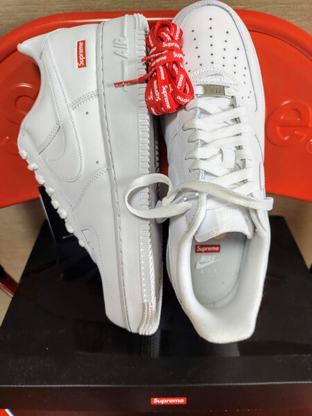 新品未使用★28cm US10★SUPREME NIKE AIR FORCE 1 LOW WHITE シュプリーム ナイキ エア フォース 1 ロー 白 ホワイト AF1 2025年 5月購入