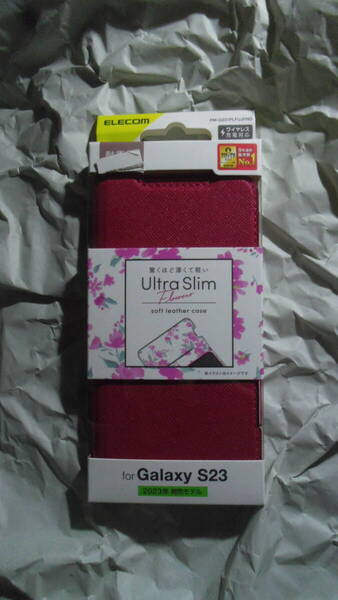 ELECOM Galaxy S23 SC-51D SCG19 ソフトレザーケース 薄型 超軽量 磁石付 フラワーズ 本体の薄さや軽さを損ねない薄型超軽量ウルトラスリム