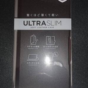 ELECOM 京セラ BASIO4 au kddi ソフトレザーケース/薄型/磁石付 ブラック 本体の薄さ、軽さを損ねない薄型・超軽量なウルトラスリムタイプ